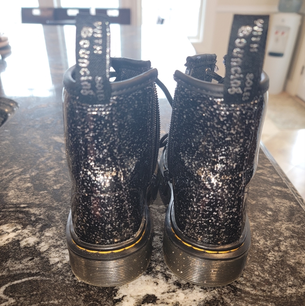 Dr. Martens girls 1460 size 12 in black glitter
